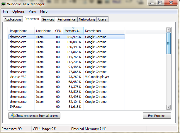 صورة لـ Windows Task Manager