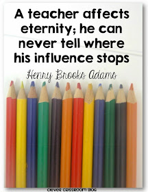 Clever Classroom Back to School Quotes for the New Year: A teacher affects eternity; he can never tell where his influence stops.