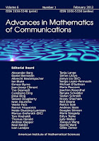 AMC - Advances in Mathematics of Communications