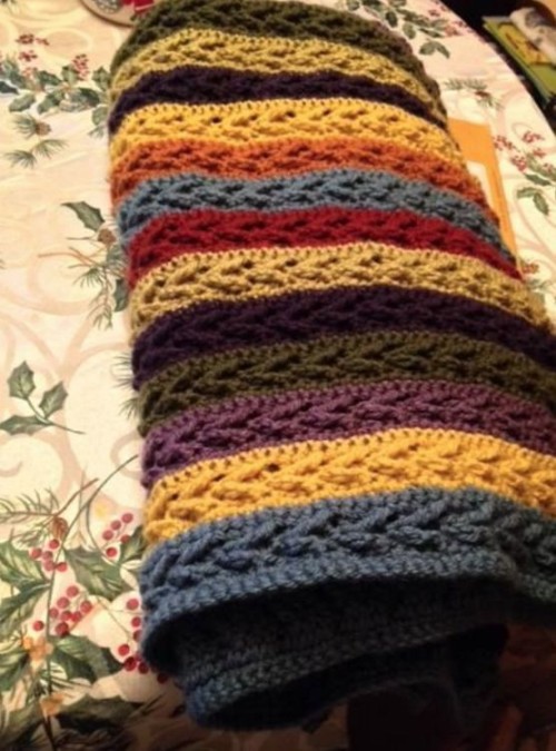 Arrow Stitch Blanket - Free Pattern 