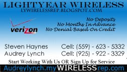 Lightyear Wireless Business card