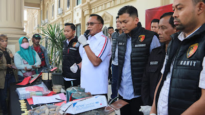 Ditreskrimsus Polda Jambi ungkap kasus (PETI) Di Bungo, 3,6 Kg Emas Diamankan