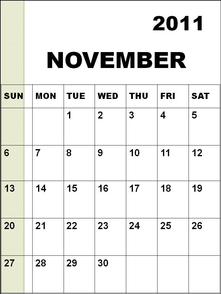 calendar of november 2011. Pawling Print 2011 Calendar