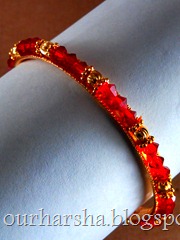 red crystal bangle (2)