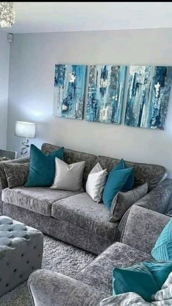 how to pair grey and teal wall paints