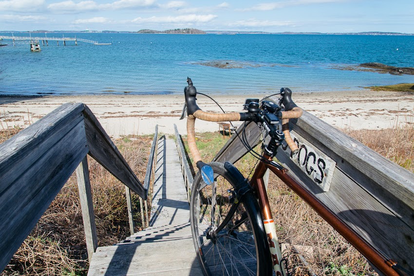 Falmouth, Maine USA April 2016 photo by Corey Templeton. From a pleasant afternoon bicycle ride out to the end of Waites Landing Road in Falmouth. 