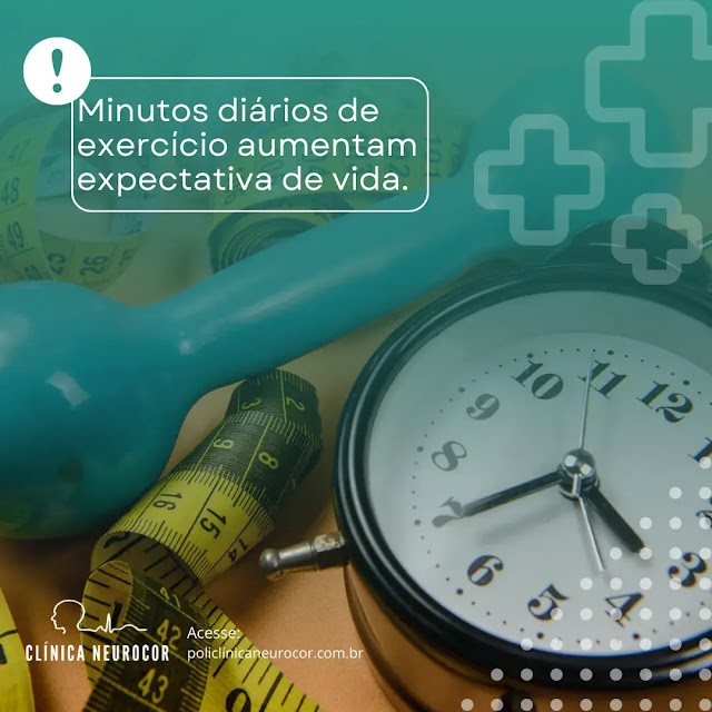 Minutos diários de exercício aumentam expectativa de vida.