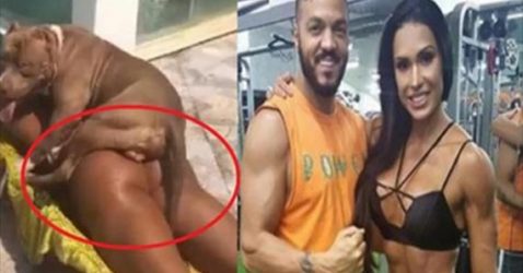 Sem Belo, Gracy se ‘deita’ com cão e ‘volume’ choca a web