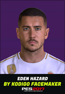 PES 2017 Faces Eden Hazard by Kodigo