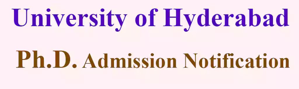 University of Hyderabad Phd Admissions