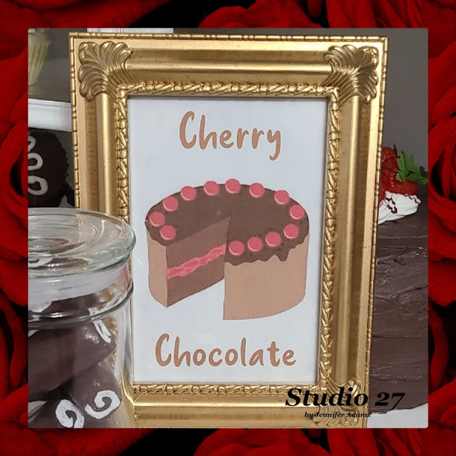 Cherry Chocolate Fake Bake Tiered Tray Decor