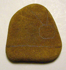 painted stones, stone painting, hat, Santa