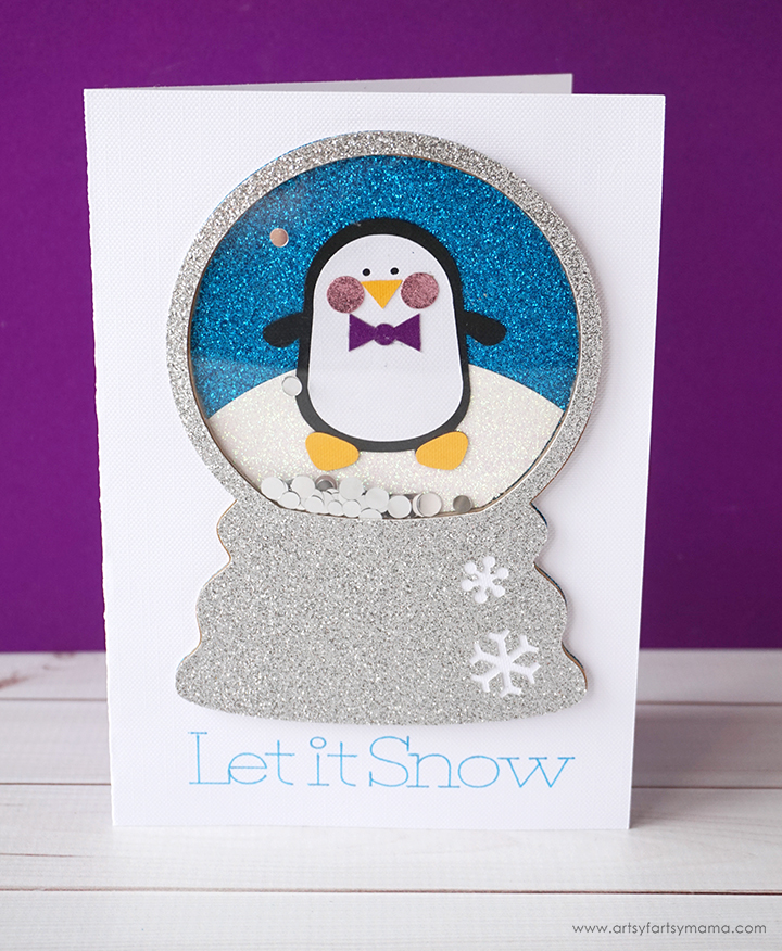 DIY Snow Globe Shaker Card with Cricut