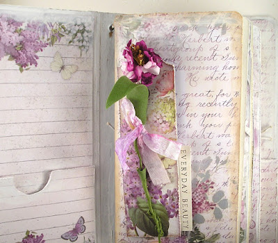 Stamperia Lilac Paper Tim Holtz Sizzix Timekeeper Die Graphic 45 Kraft Travel Album For the Funkie Junkie Boutique