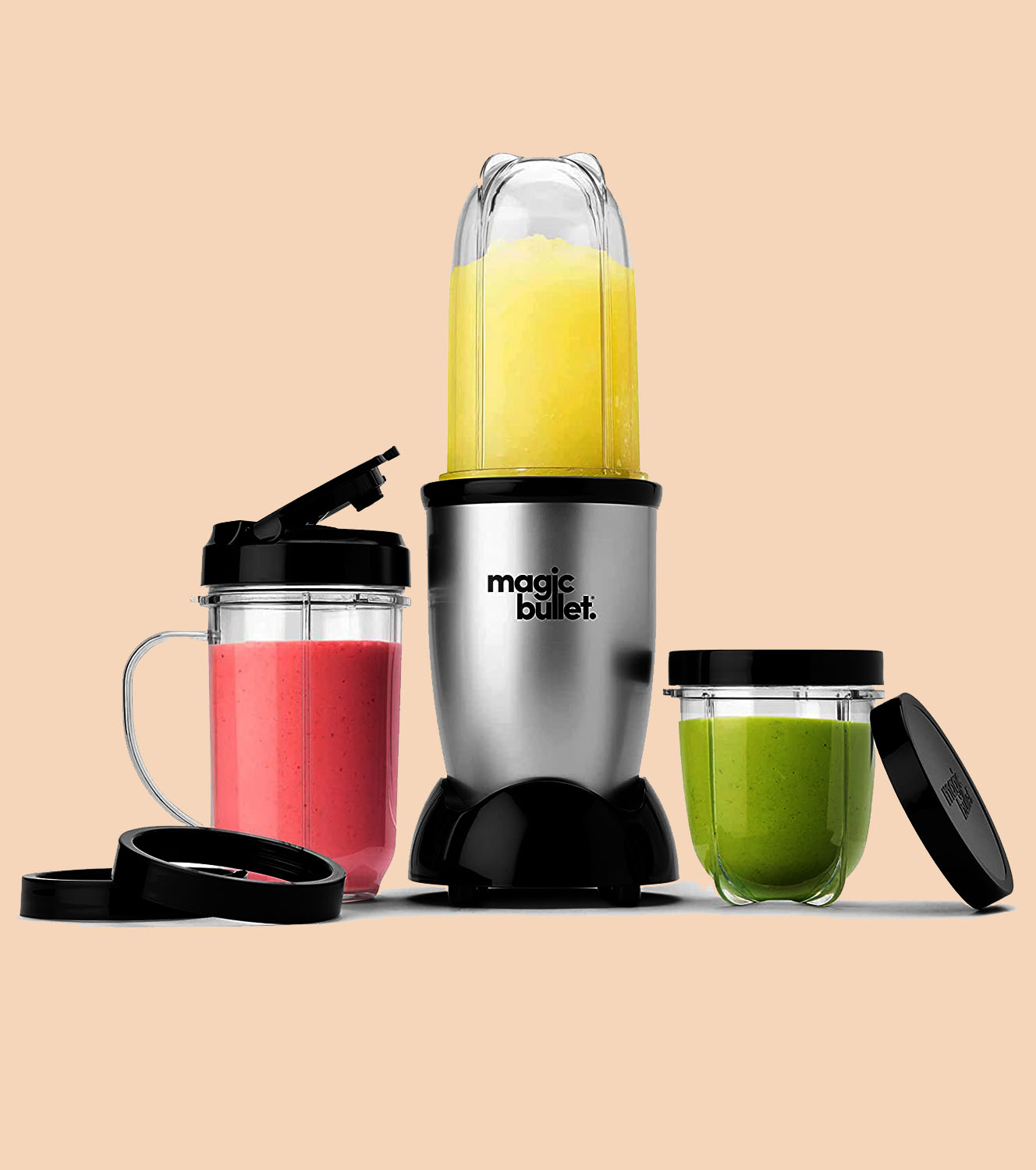 Magic Bullet Blender, Small, Silver, 11 Piece Set