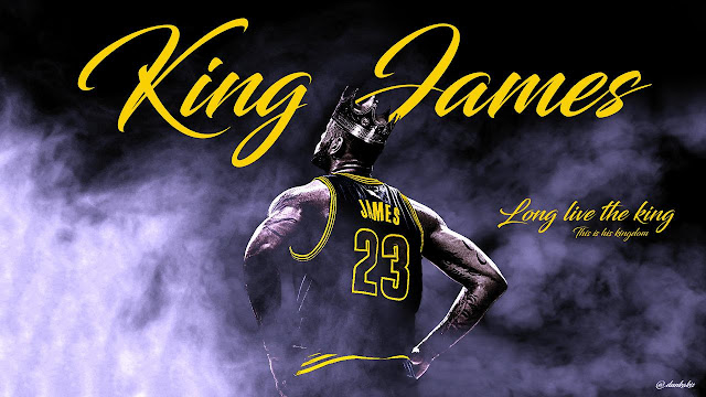 King James Stands and looks to the heavens