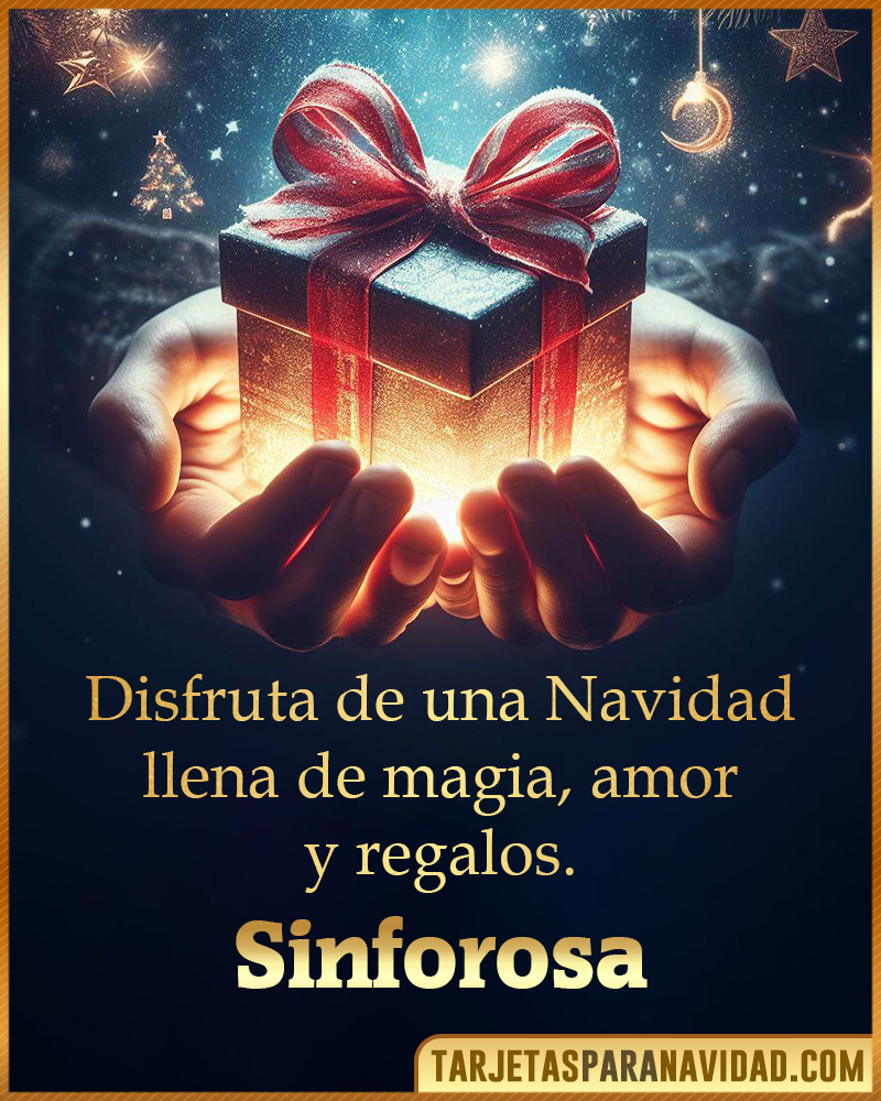 Tarjetas de Feliz Navidad Sinforosa