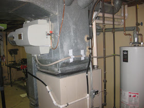 furnace humidifier overflow tube, water constantly running, drain