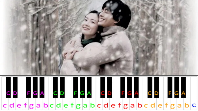 From the Beginning Until Now (Winter Sonata) Piano / Keyboard Easy Letter Notes for Beginners