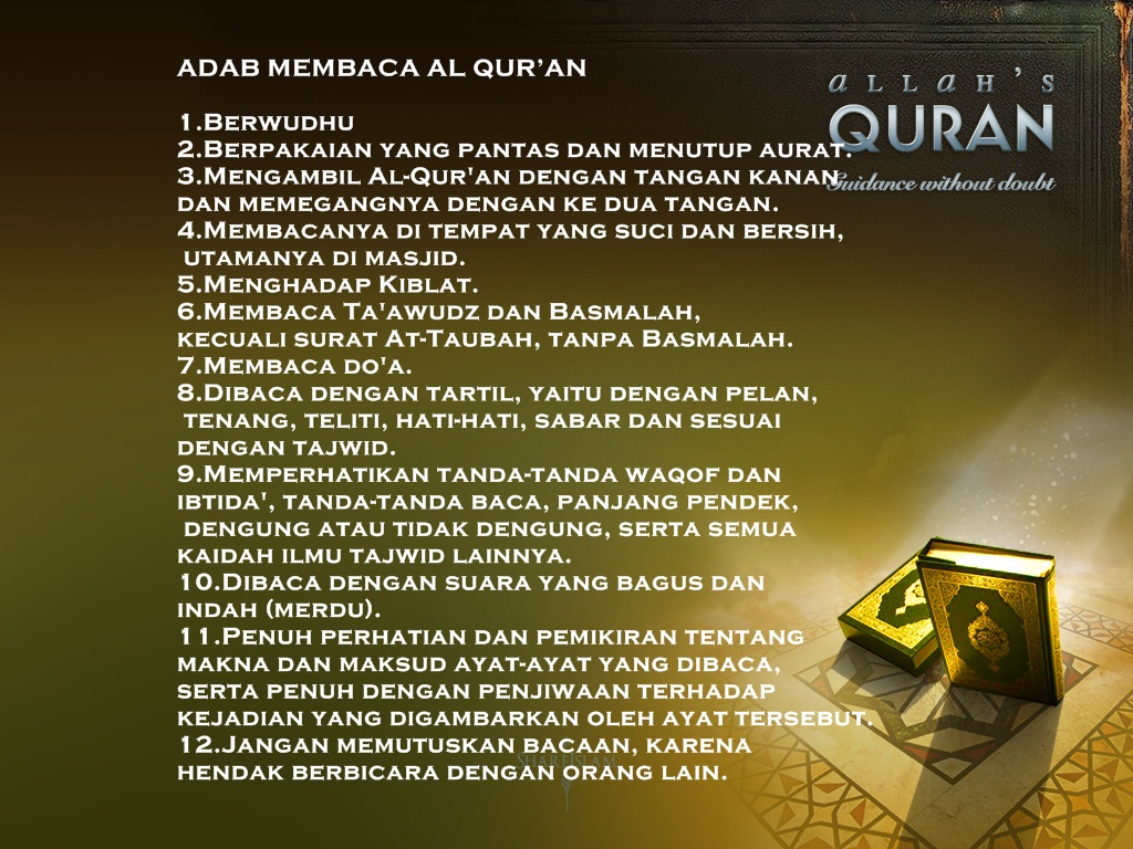 Adab Membaca Al Qur'an  7 Bocah Muslim