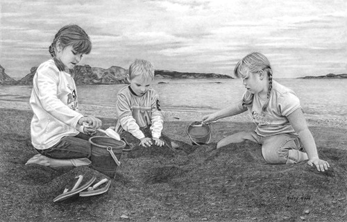 Randy Hann hyper-realistic pencil drawing