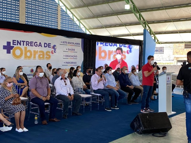 Veneziano participa da entrega de obras em Princesa Isabel e reforça compromisso com população da cidade e região