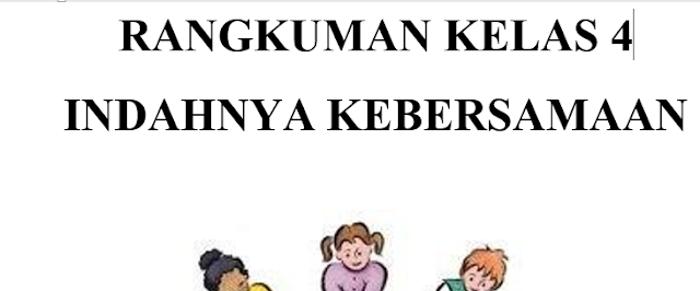 Download rangkuman materi kelas 4 semester 1