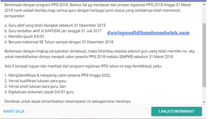 Pendaftaran Ppg/ Ppgj Tahun 2018 Bagi Pendaftar Baru Dan Bagi Penerima Sertifikasi