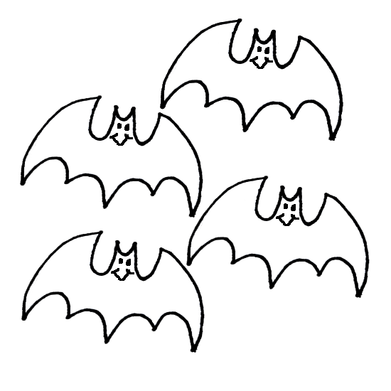 Download Halloween Bat Coloring Pages, Flying Bats Coloring Sheets
