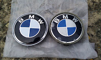 Old vs new BMW E46 wheel centre roundel caps badge