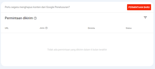Menghapus URL dari Google