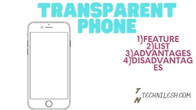 Transperent phone smartphone.