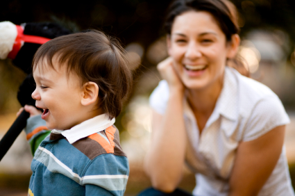 NAMC montessori observing the child laughing woman and boy