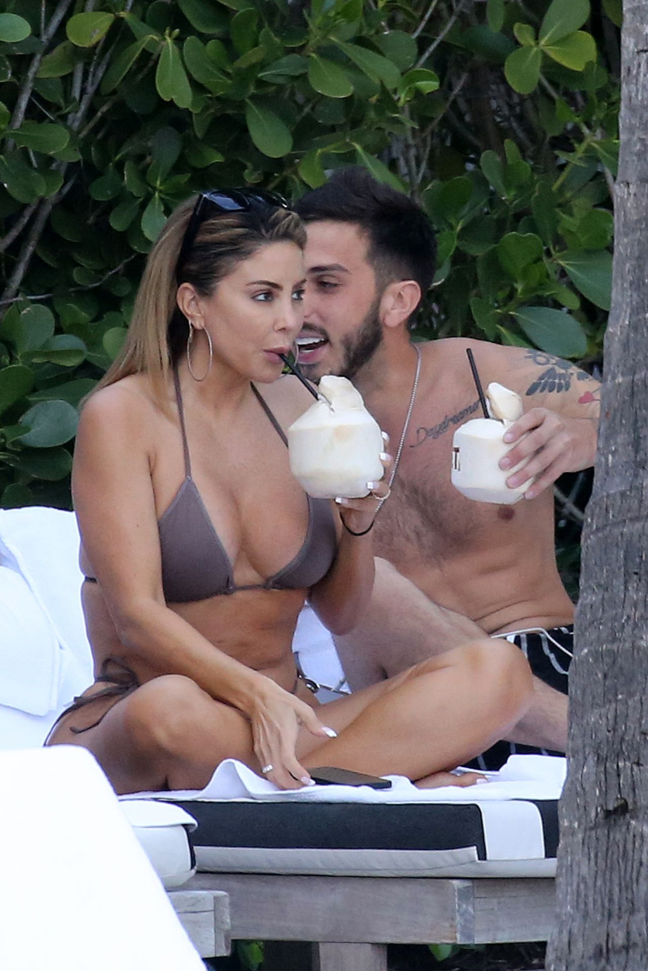 Larsa Pippen in Sexy String Bikini with Mystery Man In Miami