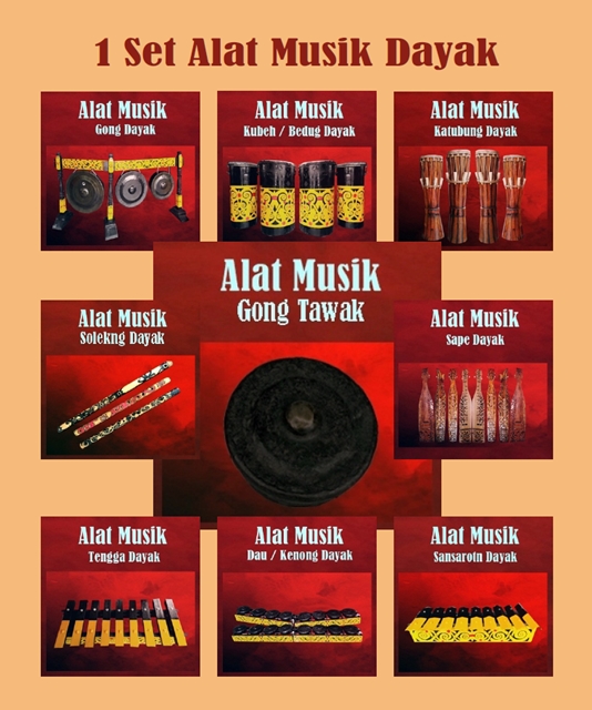 Jual 1 Set Alat Musik Dayak