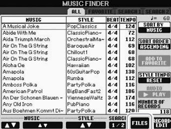 Fungsi Music Finder Pada Yamaha PSR