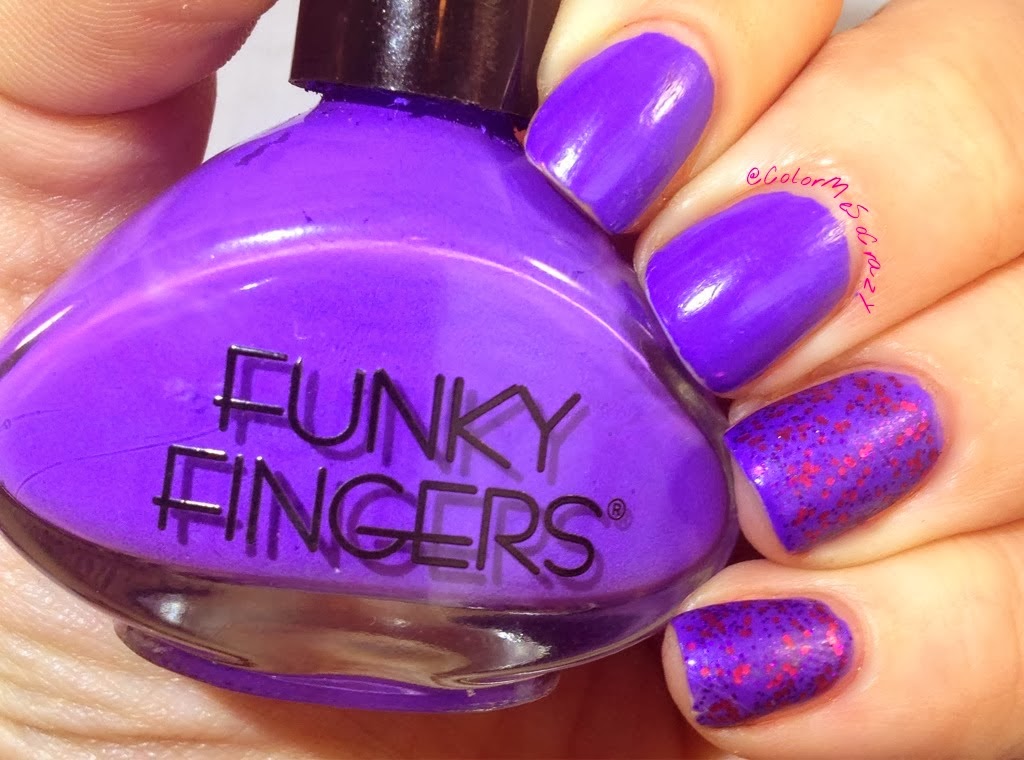 Funky Fingers Cheshire and Sinful Colors Star Dust for GOT Polish Challenge Purple