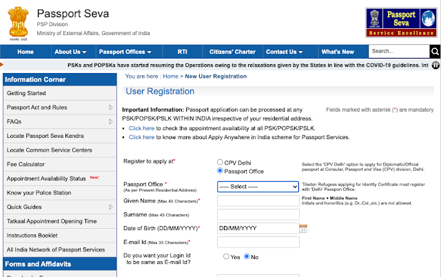 passport register