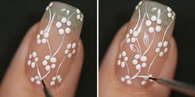 unhas decoradas com flores 2