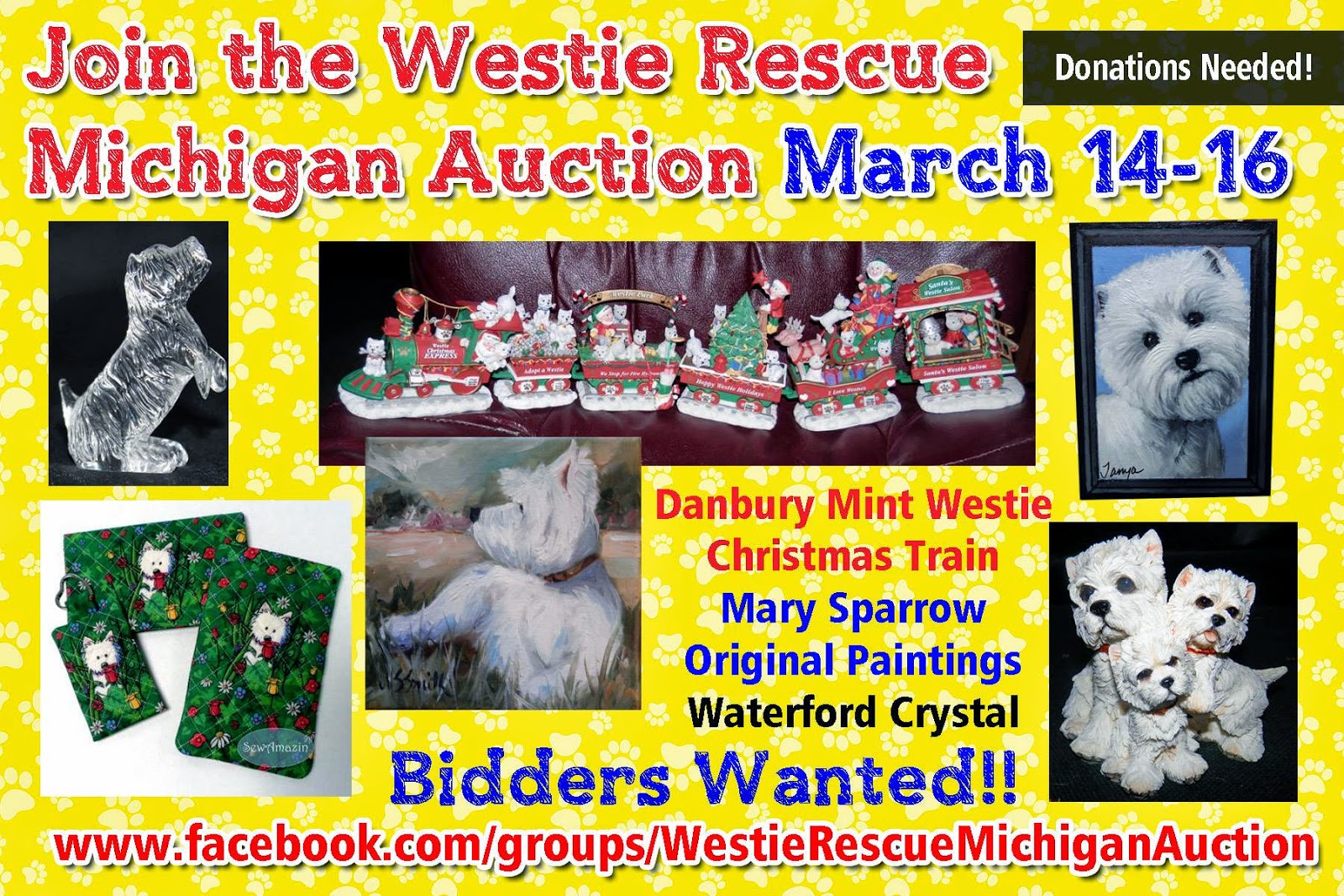  Westie Rescue Michigan Auction group on Facebook
