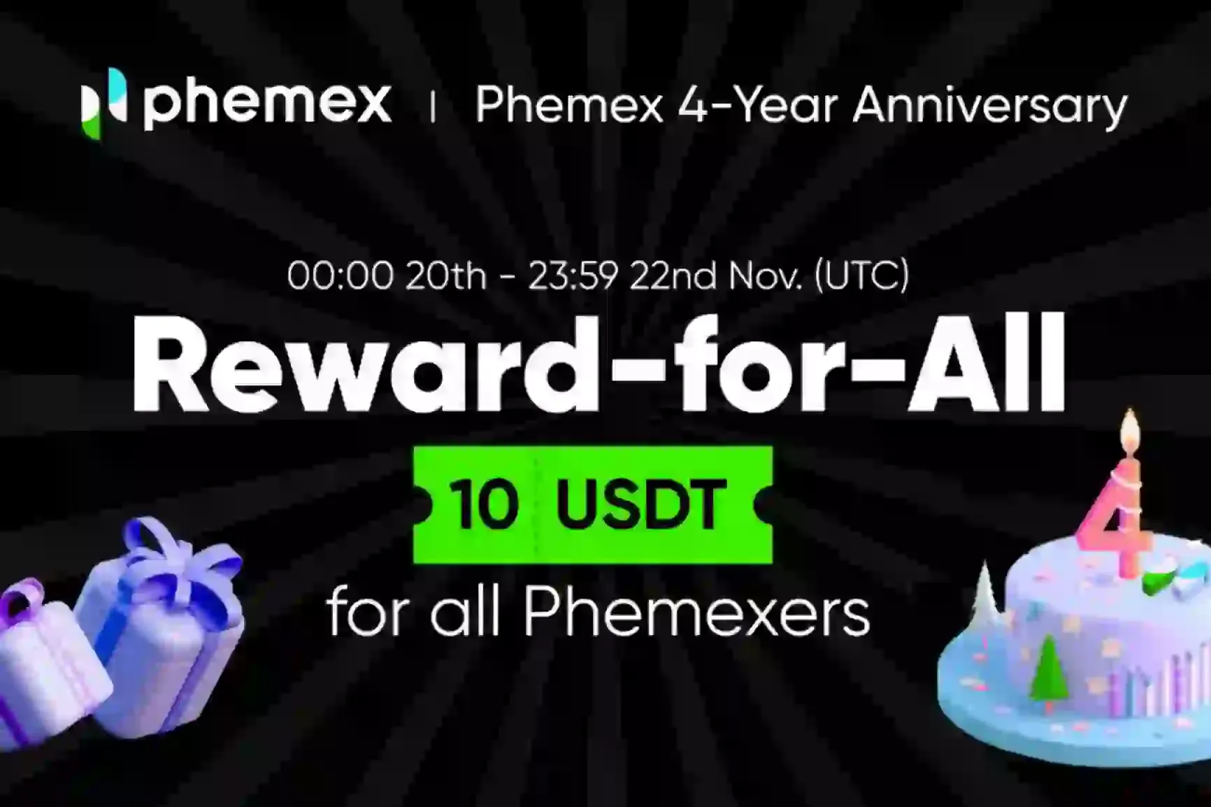 Phemex Exchange $10 Future Crypto reward
