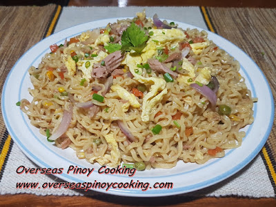 Pansit Canton with Tuna and Egg