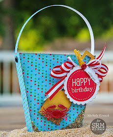 SRM Stickers Blog - Birthday Party Diecut Bag by Michele - #birthday #favor #punched pieces #silhouette #stickers 
