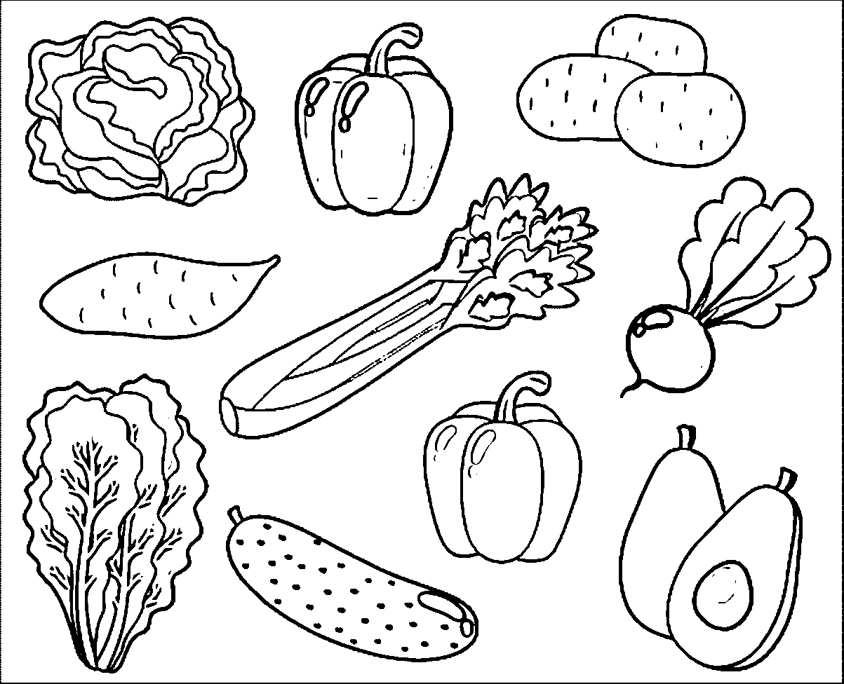 Fruits And Vegetables Coloring Pages For Kids 9