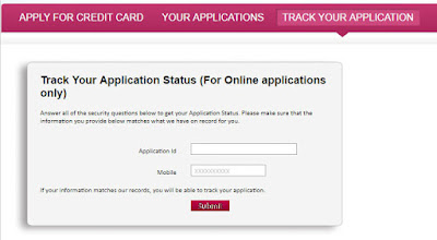 axis bank credit card application status