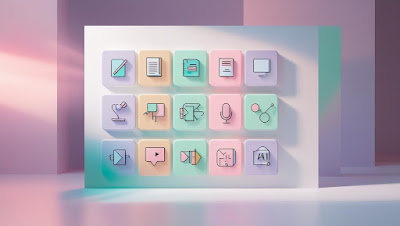 Icons for different Fiverr gig ideas