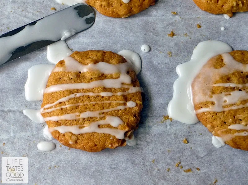 Oatmeal Butternut Squash Cookies | by Life Tastes Good are made with delicious butternut squash puree, oats, and spices and they bake up soft and chewy. #OXOGoodCookies #Fall