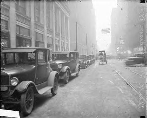 Parked Cars. 1928 Chicago