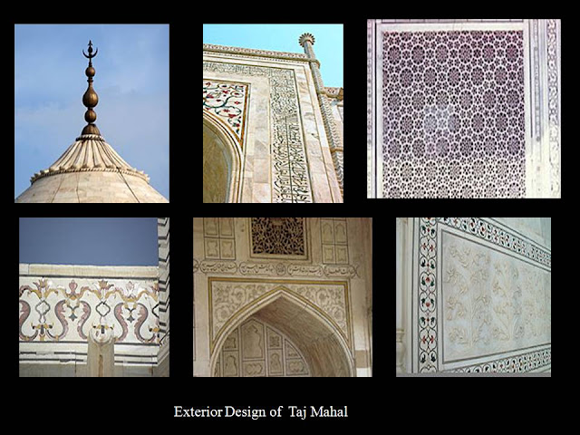 taj mahal architecture, architecture of tajmahal, exterior design of taj mahal  