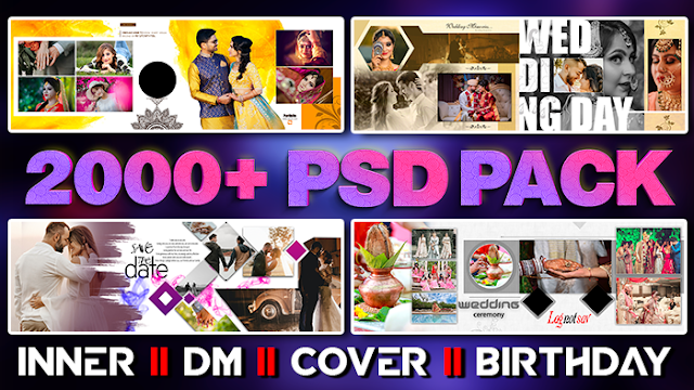 2000+ NEW PSD PACK (2023 Year PSD) ll New Wedding album PSD Pack